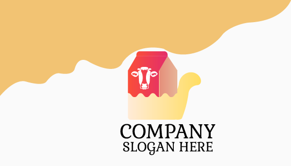 Tarjeta De Presentación De Paquete De Productos Lácteos