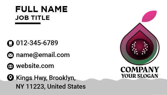 Dark Fig Juice Business Card