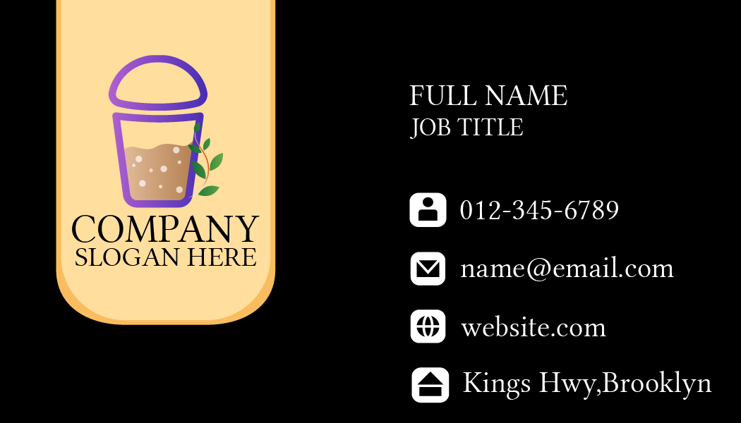 Decorative Branch Tea Business Card