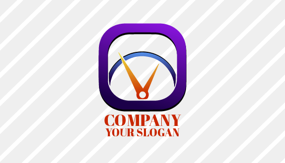 Koyu Mor Saatli Kartvizit