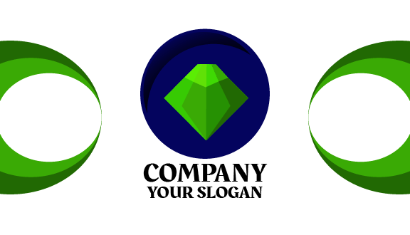 Elmas Işlemeli Daire Kartvizit