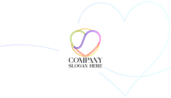 Çift Katmanlı Kalp Kartvizit