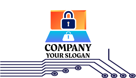 Tarjeta De Presentación De Seguridad Informática Con Doble Candado