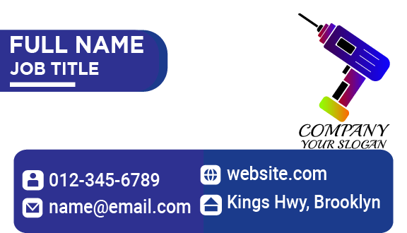 Drilling Machine Handyman Business Card