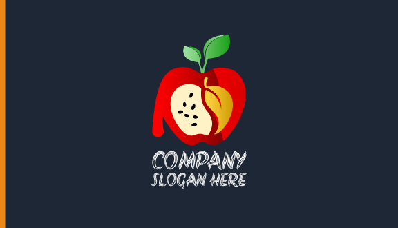 Cartão De Visita Suco De Maçã Pingando