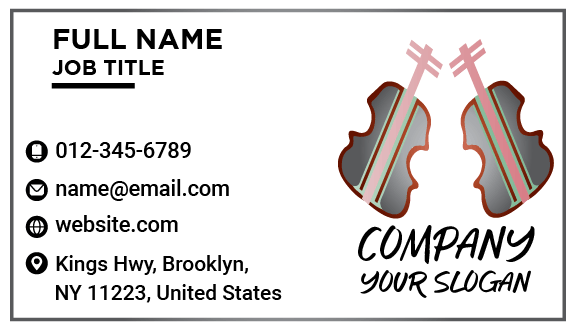 Dual Guitar Music Business Card