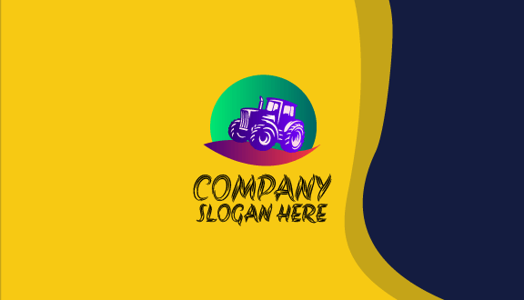 Tarjeta De Presentación De Tractor Para Trabajo Eficiente