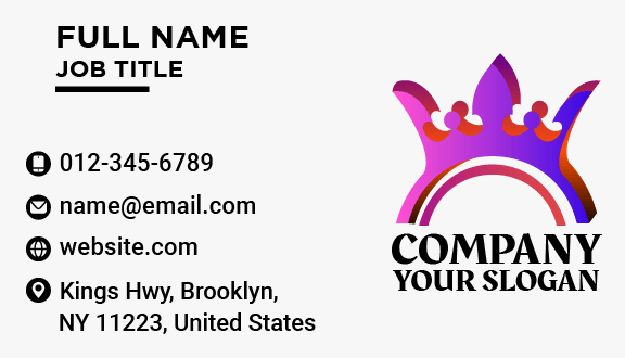 Elegant Crown Business Card