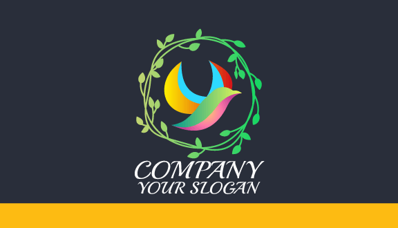 Cartão De Visita De Pássaro Elegantemente Brilhante