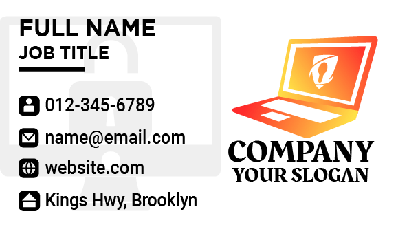 Email Computer Security Business Card