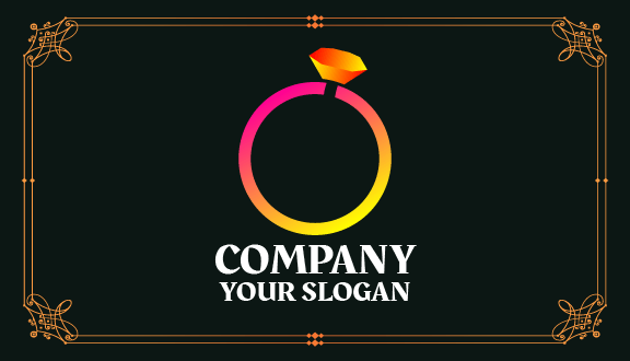 Kartu Nama Perhiasan Cincin Pertunangan