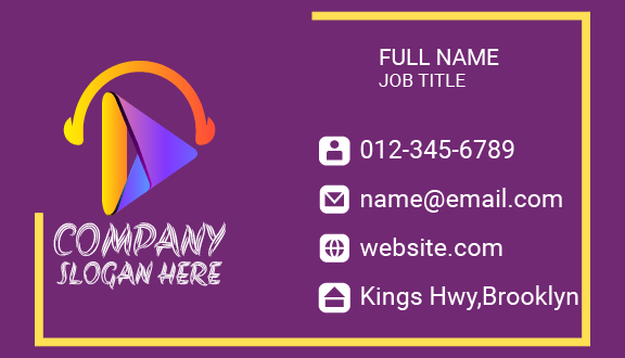 Entertainment Podcast Business Card