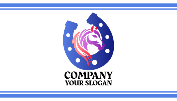 Tarjeta De Visita Para Caballos Con Herradura Equina