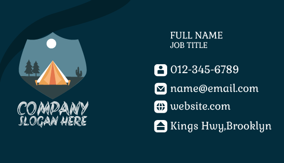 Evening Camp Summer Business Card