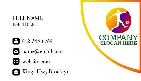 Exciting Football Business Card