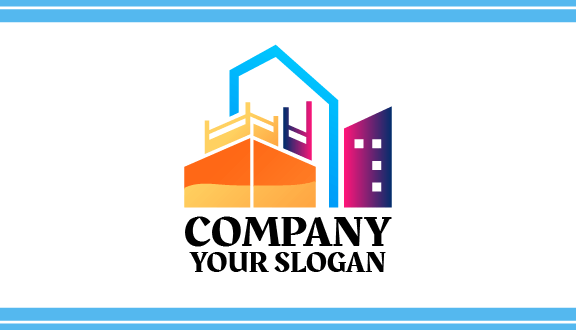 Carte De Visite De Construction De Blocs D'usine