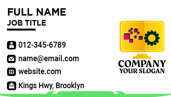 Fast Functioning Computer Business Card