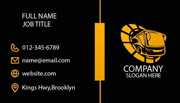 Fast Travels Black Business Card