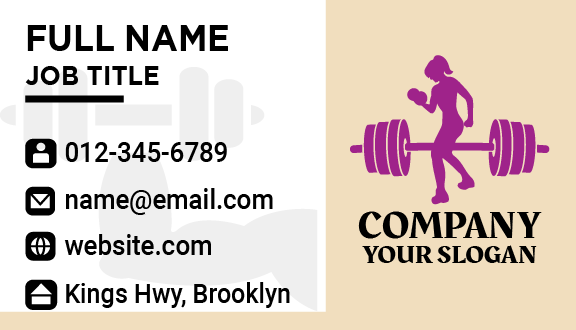 Female Fitness Business Card