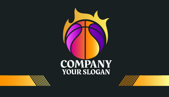 Tarjeta De Presentación De Baloncesto Ardiente