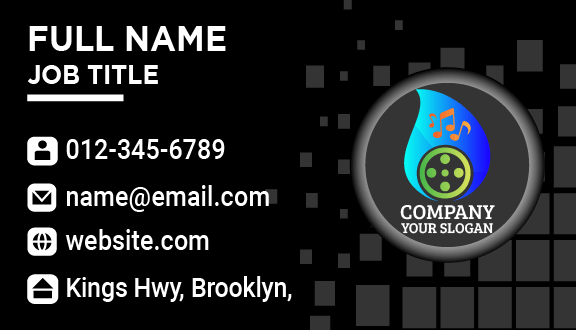 Film Reel Entertainment Free Business Card