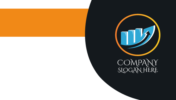 Tarjeta de presentación de una empresa financiera