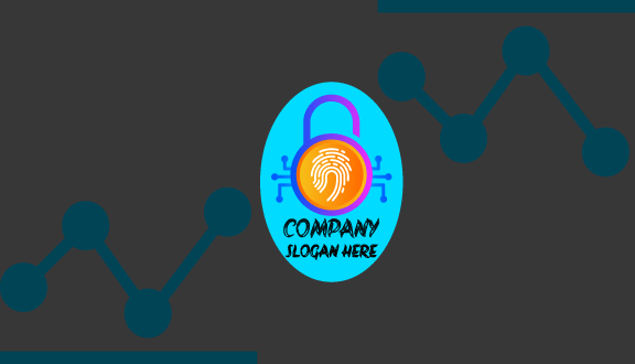 Tarjeta De Presentación De Seguridad Informática Con Huella Digital