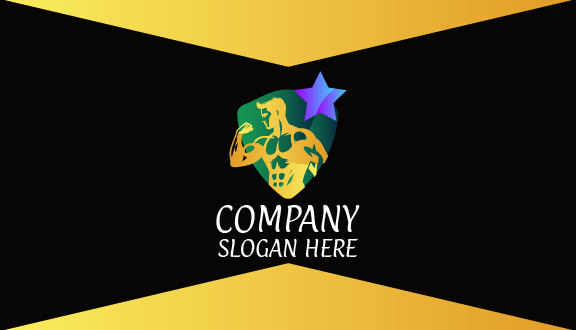 Tarjeta De Presentación Con Póster De Fitness