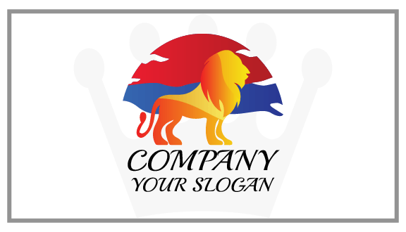 Kartu Nama Singa Gradien Mencolok