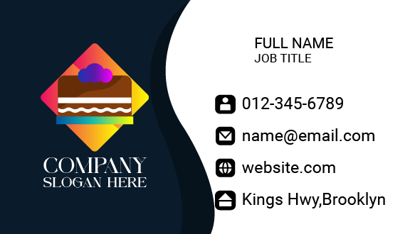 Flavorful Fudge Cake Business Card