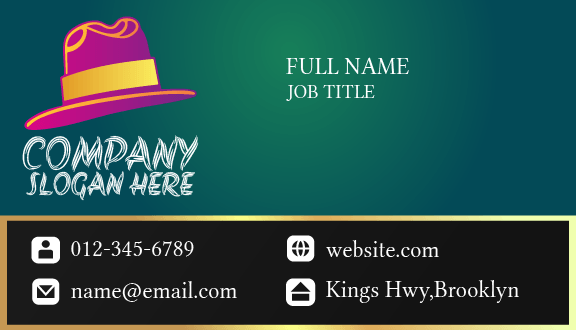 Floppy Stylish Hat Business Card