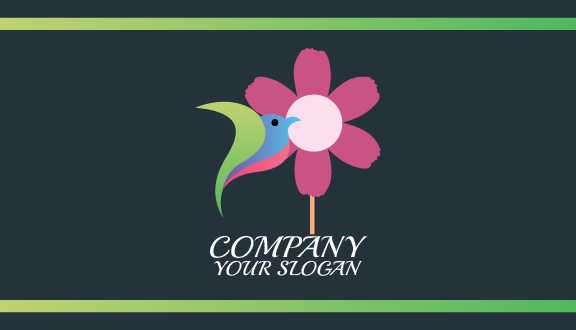 Cartão De Visita De Pássaro Floral