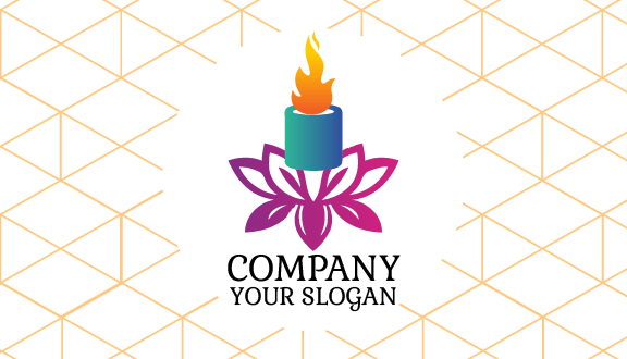 Blühende Blütenblätter Kerze Visitenkarte