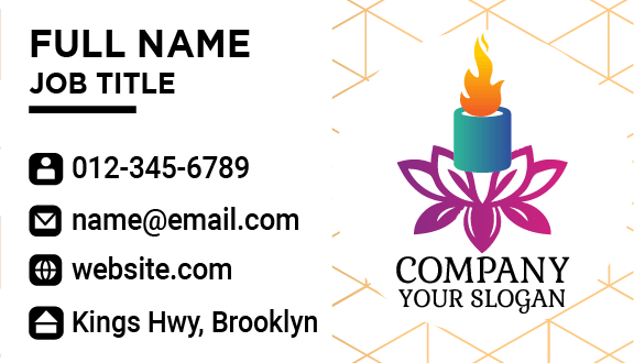 Flowering Petals Candle Business Card