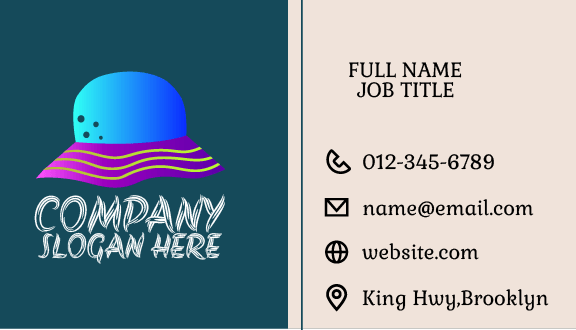 Flowy Design Hat Business Card