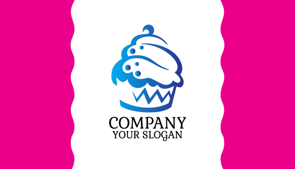 Flauschige Cupcake Visitenkarte