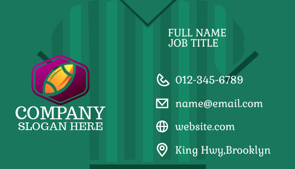 Football Merchandise Business Card