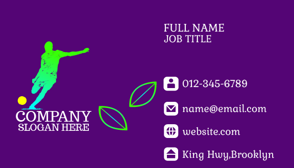 Football Participant Business Card