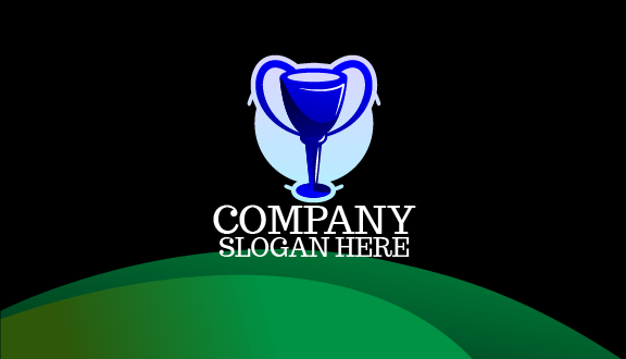 Tarjeta De Presentación Con Trofeo De Fútbol