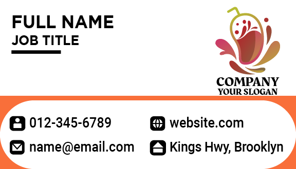 Fresh Juice Store Business Card