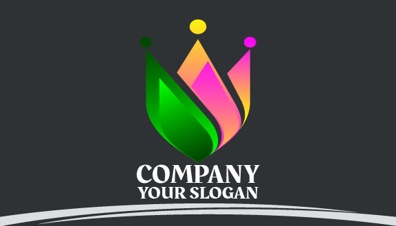 Tarjeta De Presentación Con Corona Rosa Fucsia