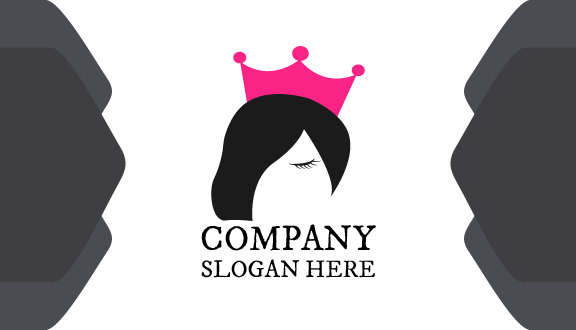 Visitenkarte „fuschia Crown Salon“