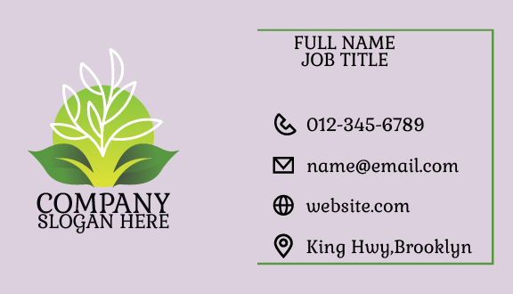 Garden Greenery Business Card