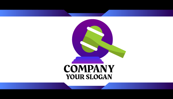 Tarjeta De Presentación De Abogado Con Mazo