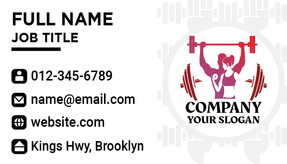 Gender Inclusivity Fitness Business Card