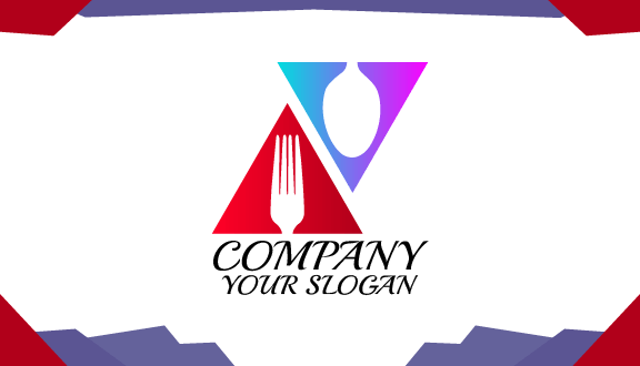 Geometrische Catering-visitenkarte