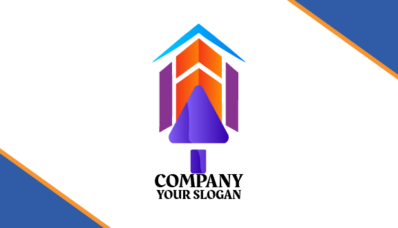 Carte De Visite De Construction Abstraite Brillante