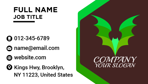 Glossy Green Bird Business Card