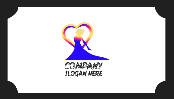 Kartu Nama Kecantikan Berbentuk Hati Yang Mengkilap