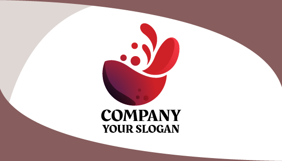 Tarjeta De Presentación De Jugos En Rojo Brillante